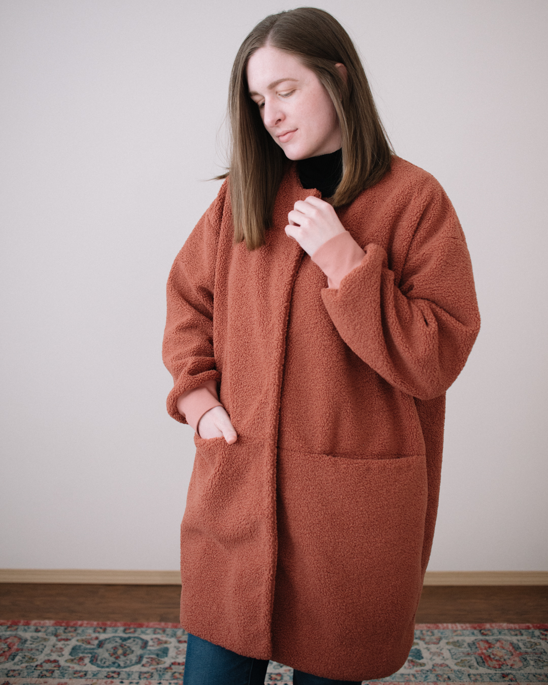 Named – Esme Cardigan, Sherpa Teddy Coat REDO